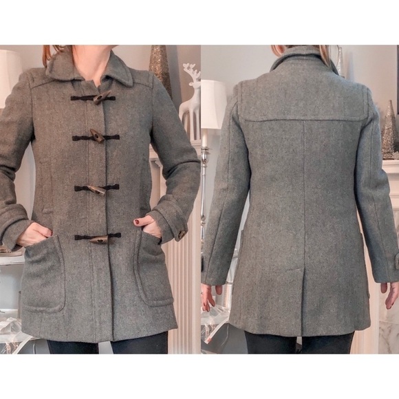 Banana Republic Gray Wool Toggle Peacoat XS